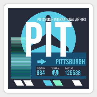 Pittsburgh (PIT) Airport // Sunset Baggage Tag Magnet